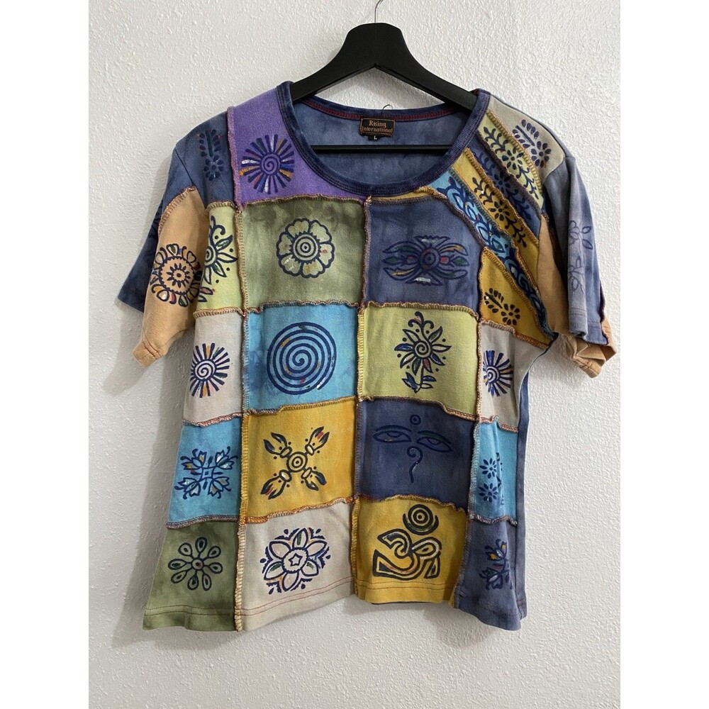 Rising International Women’s Short Sleeve Embroidered Festival Shirt L K21